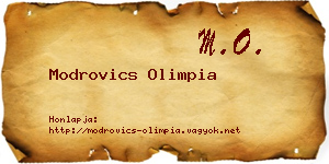 Modrovics Olimpia névjegykártya